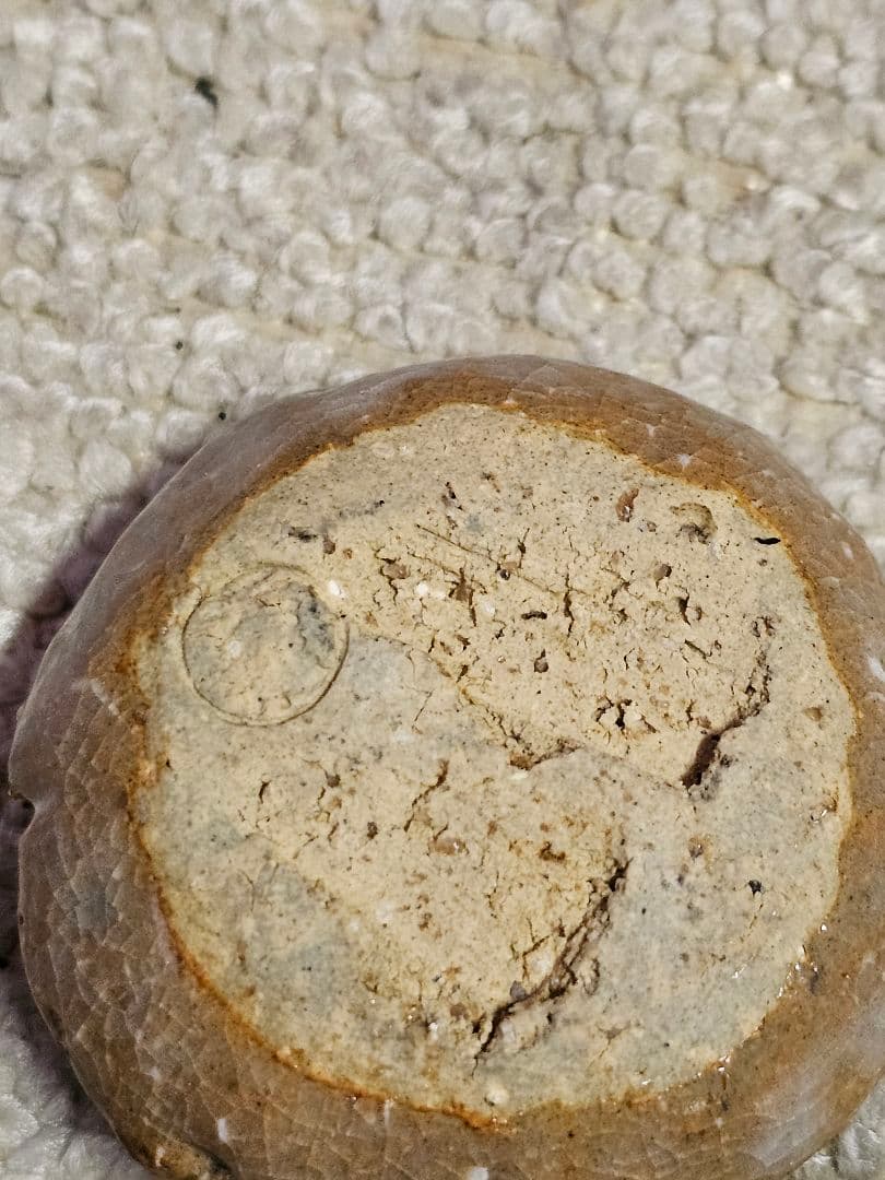 萩焼 天寵山七代 兼田三左衛門作 柿香合 共箱 栞