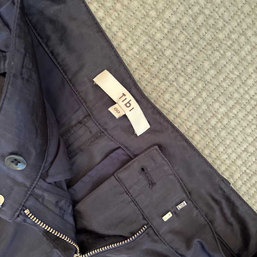 Tibi ネイビーサテンカーゴパンツ 34 Deuxieme Classe