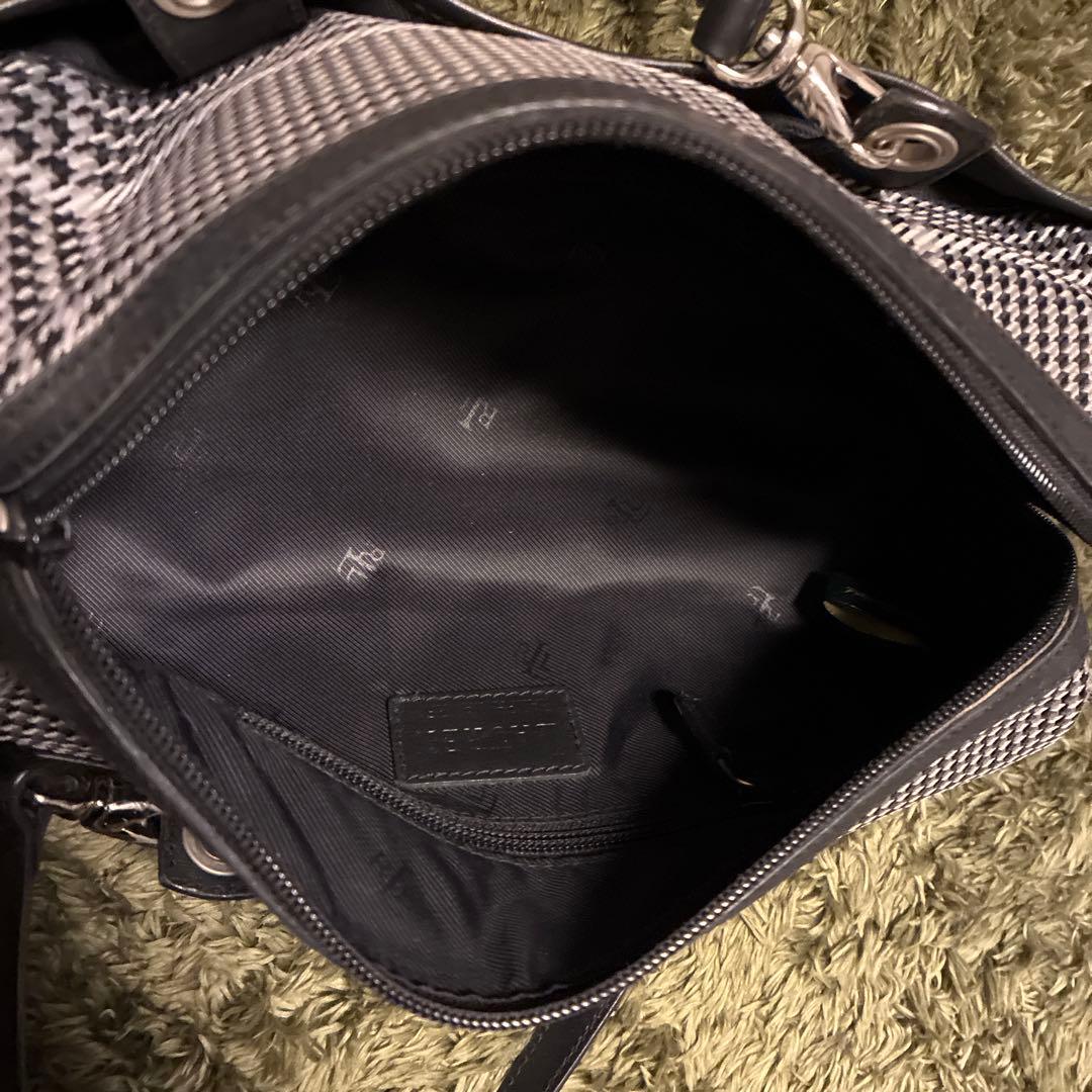 希少✨ラルフローレン 千鳥柄 ミニ ボストン ハンドバッグ ヴィンテージ