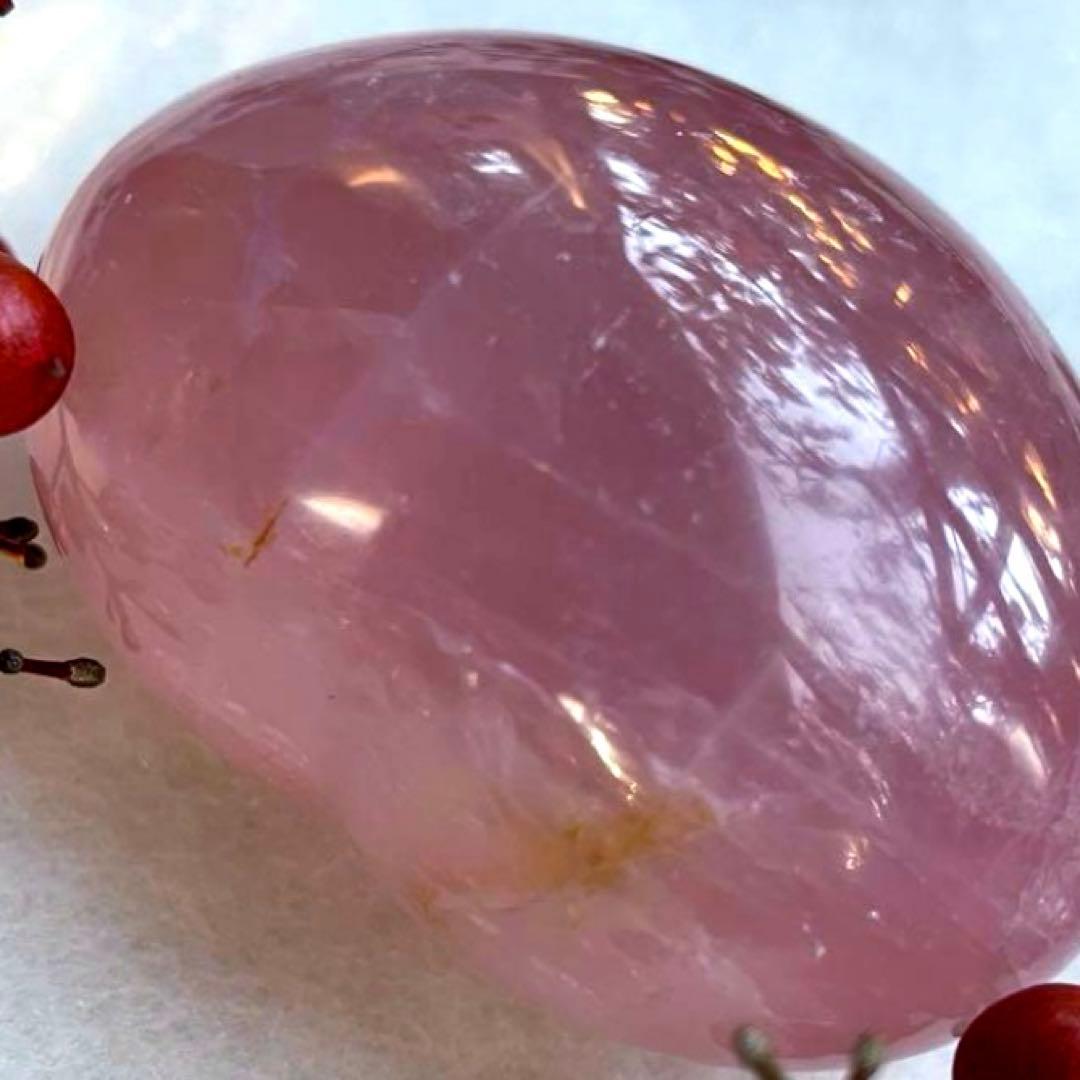 Q-1 【高品質】虹入りローズクォーツ ピンク 165g - メルカリ