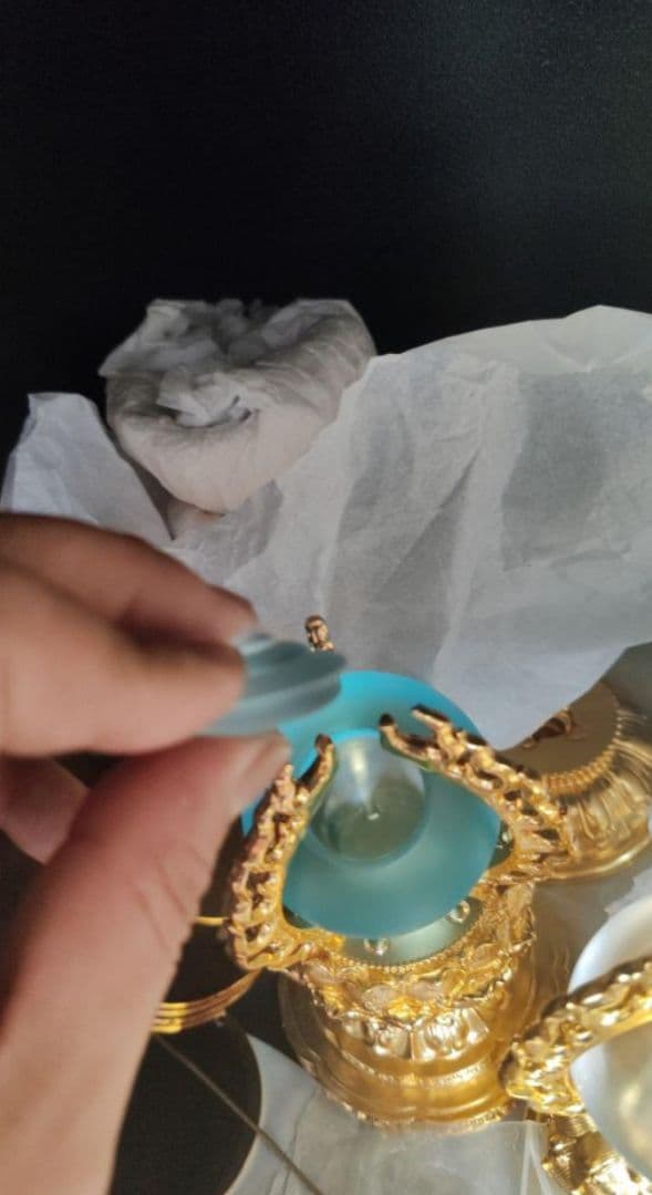 修縁堂】釈迦如来の宝珠です 銅メッキ 瑠璃を携帯する 法具