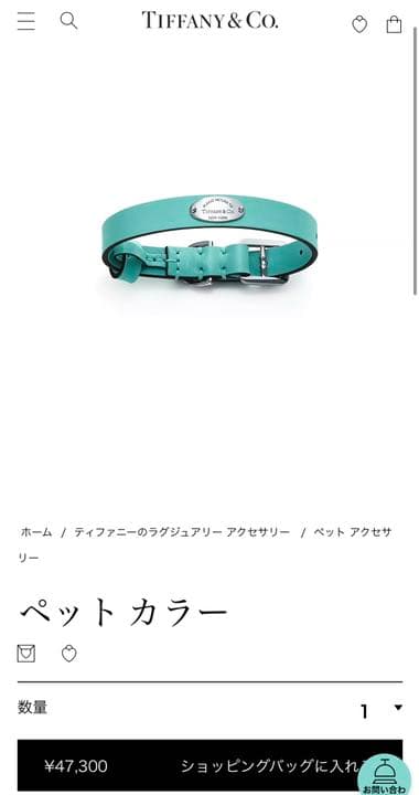 TIFFANY✨首輪 ティファニーブルー XS 小型 ロゴプレート 付属品完備