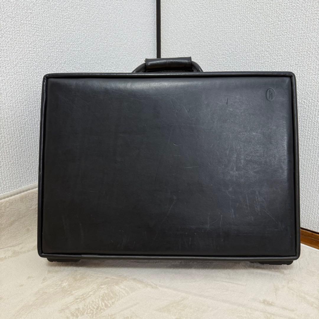 ハートマン　アタッシュケース　オールレザー　A4収納　ダイヤルロック　黒