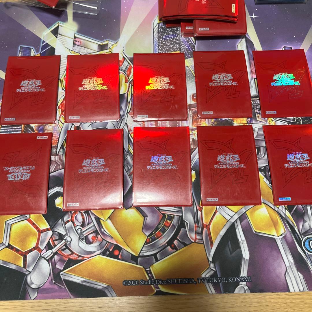 遊戯王　スリーブ　初期　旧オシリスレッド　70枚セット