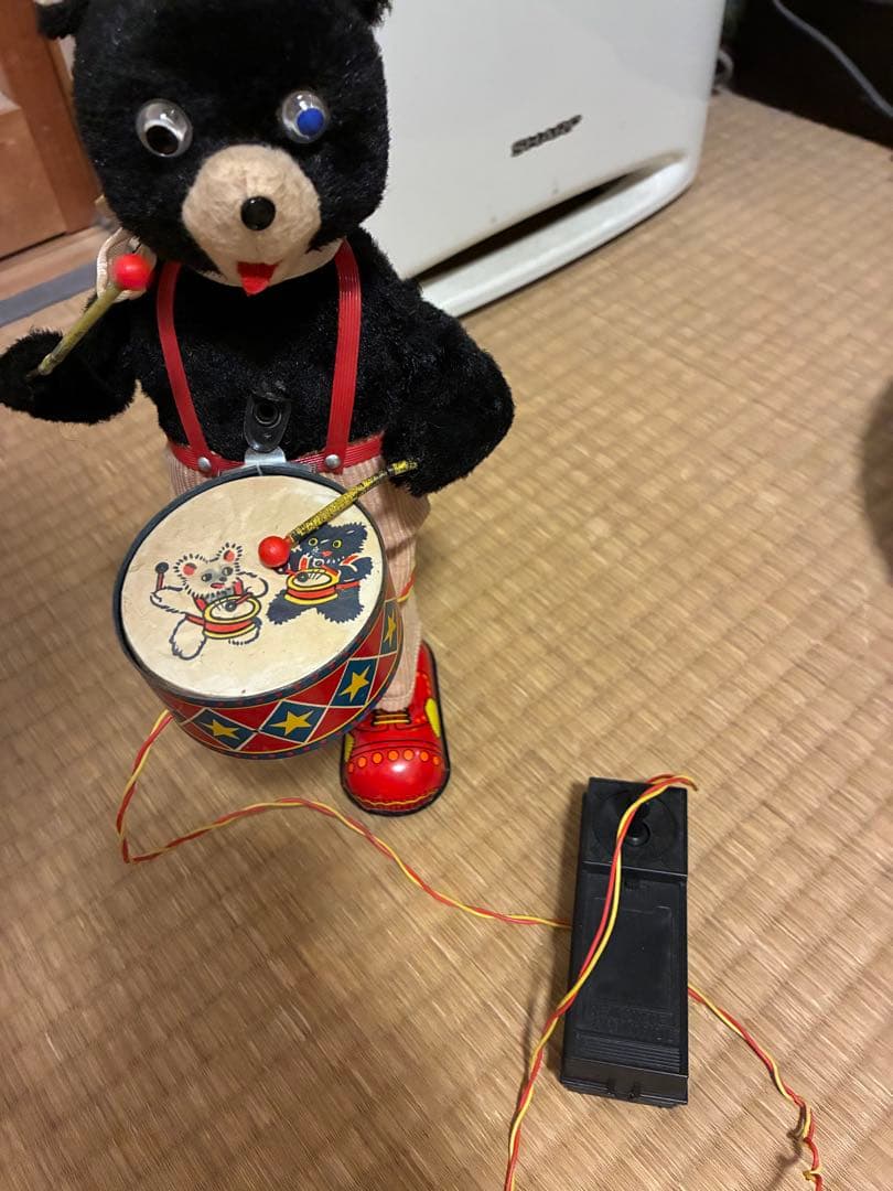 可動品！1960年代激レア ビンテージ 歩行 太鼓を叩きながら歩行するクマ
