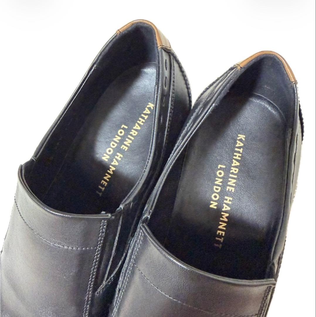 極美品 キャサリンハムネット スリッポン ビジネスシューズ 31670 26.5