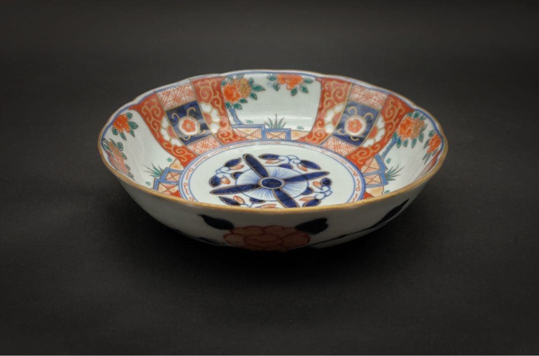 骨董品 古伊万里 金襴手 有田焼 金彩色絵皿 太明年製