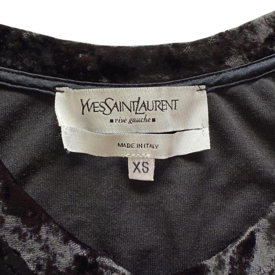 激レア★イヴサンローラン リヴゴーシュ YSL ベロア ビジュー タンクトップ