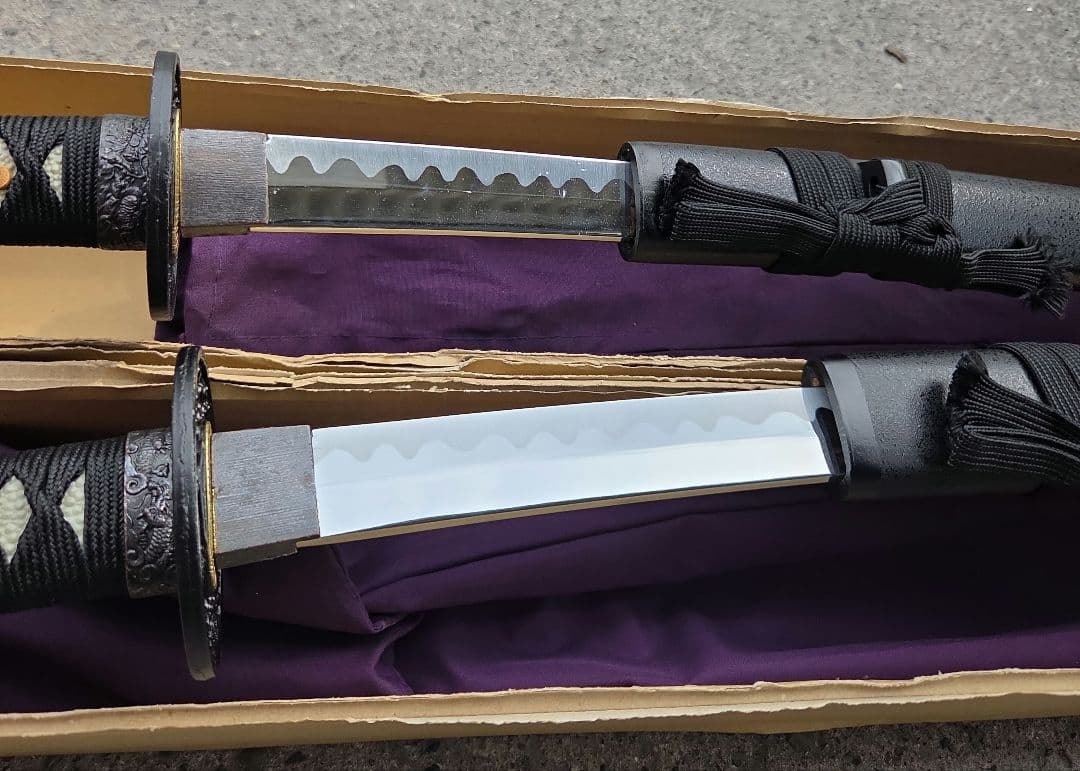 模造刀 黒石目 大刀 小刀 2本セット