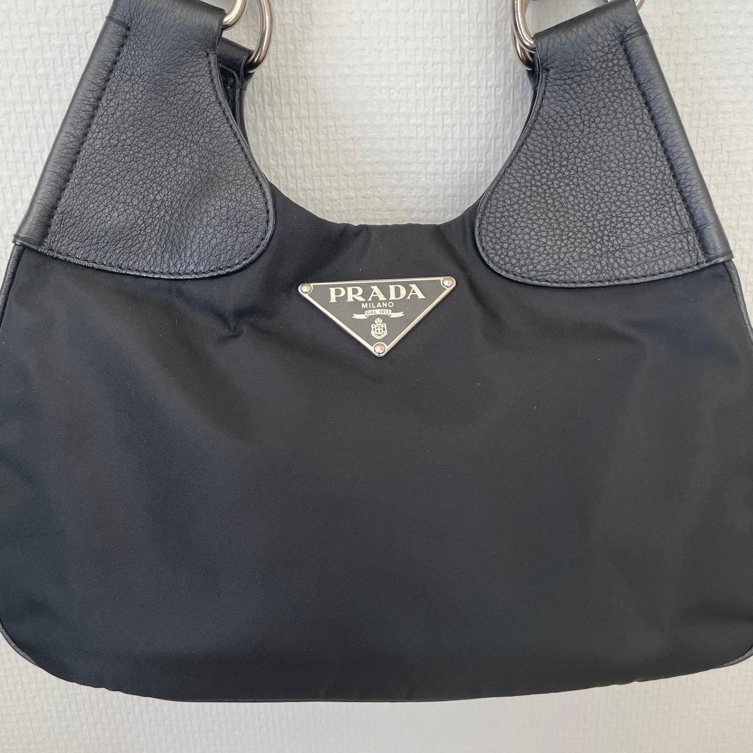 PRADA ショルダーバッグ ブラック ナイロン ワンショルダー プラダ