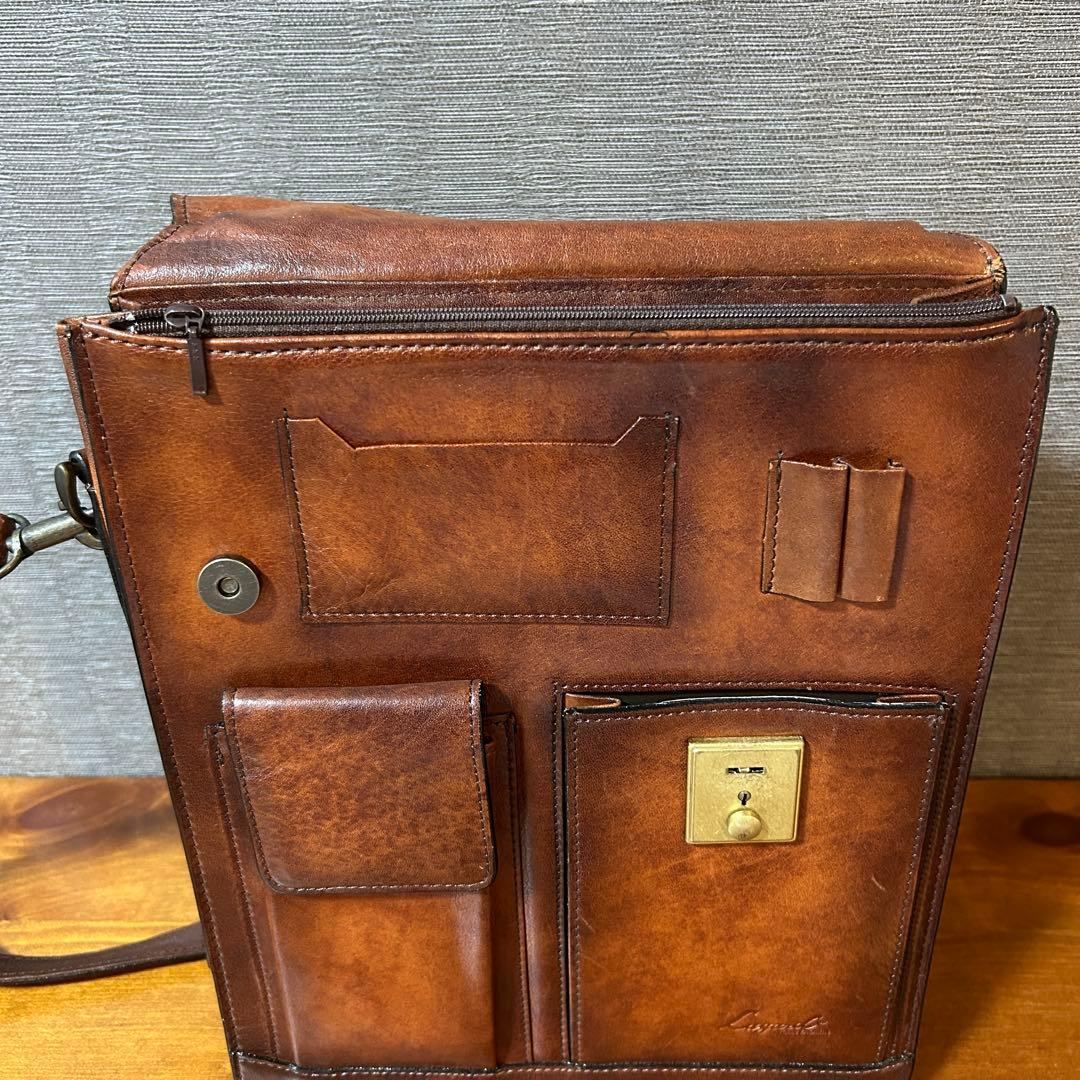 青木鞄 Lugard G3 本革 A4対応 2WAYショルダー5221 ブラウン