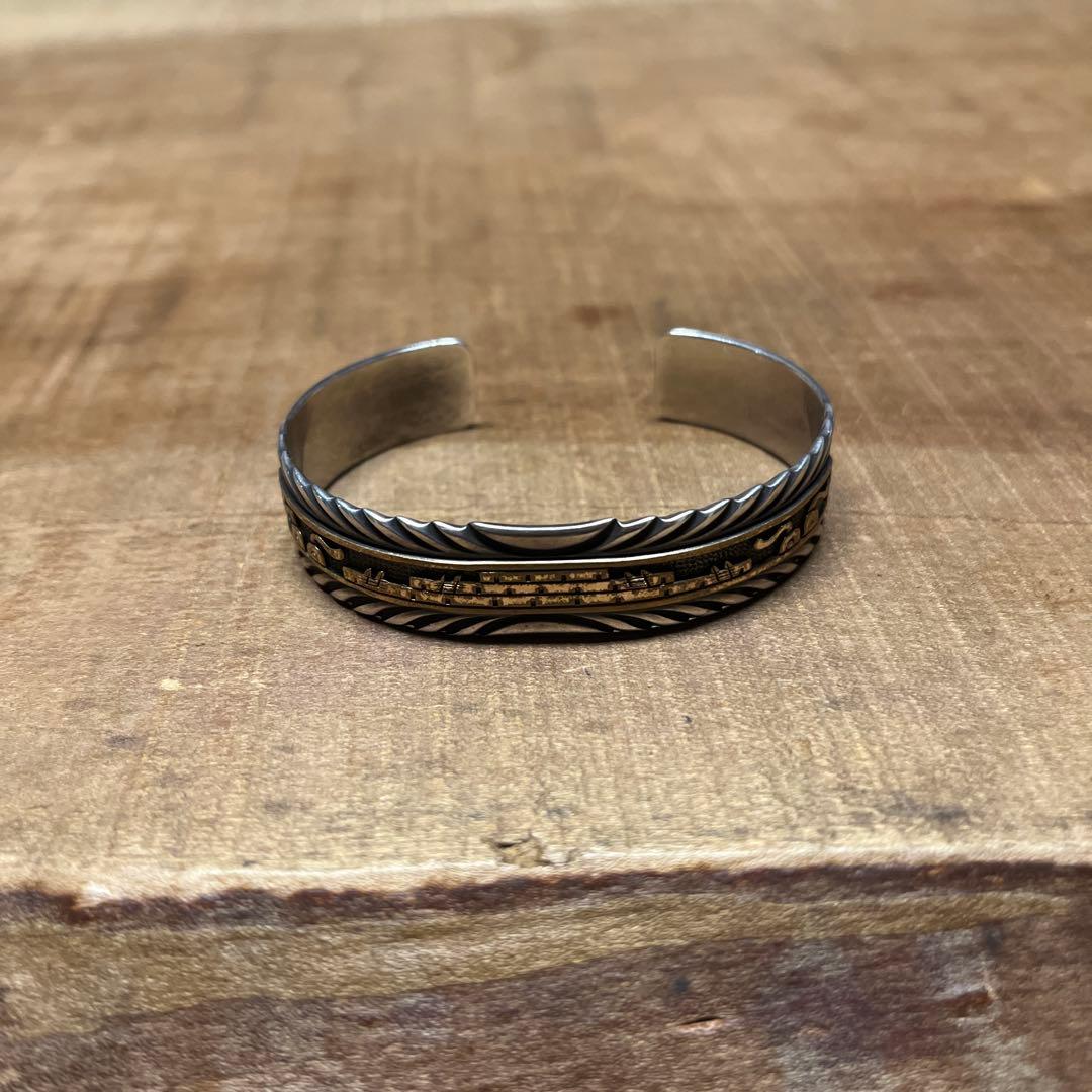 【希少】Mark Yazzie 作 Navajo 925 12KGF バングル