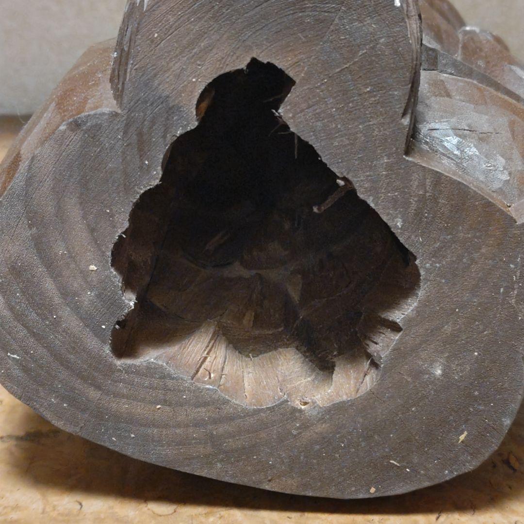 希少時代木彫 クスノキ一刀彫大黒天像36cm 香木骨董縁起飾品美術品骨董品