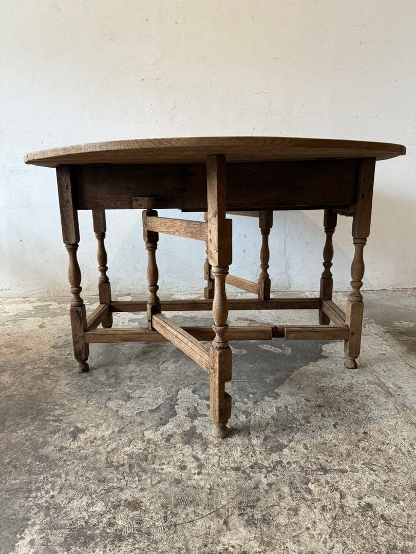 年末・年始SALE ドロワーゲートレッグテーブル ドロップリーフテーブル