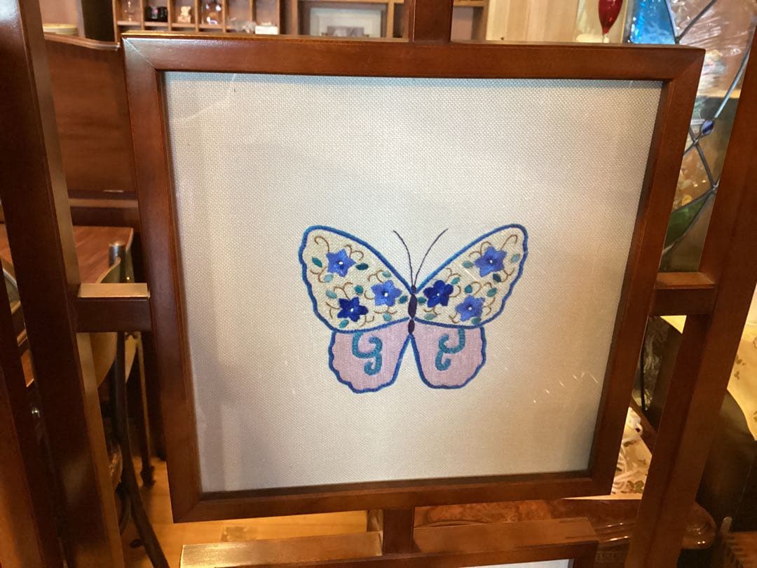 花柄刺繍 木製パーテーション