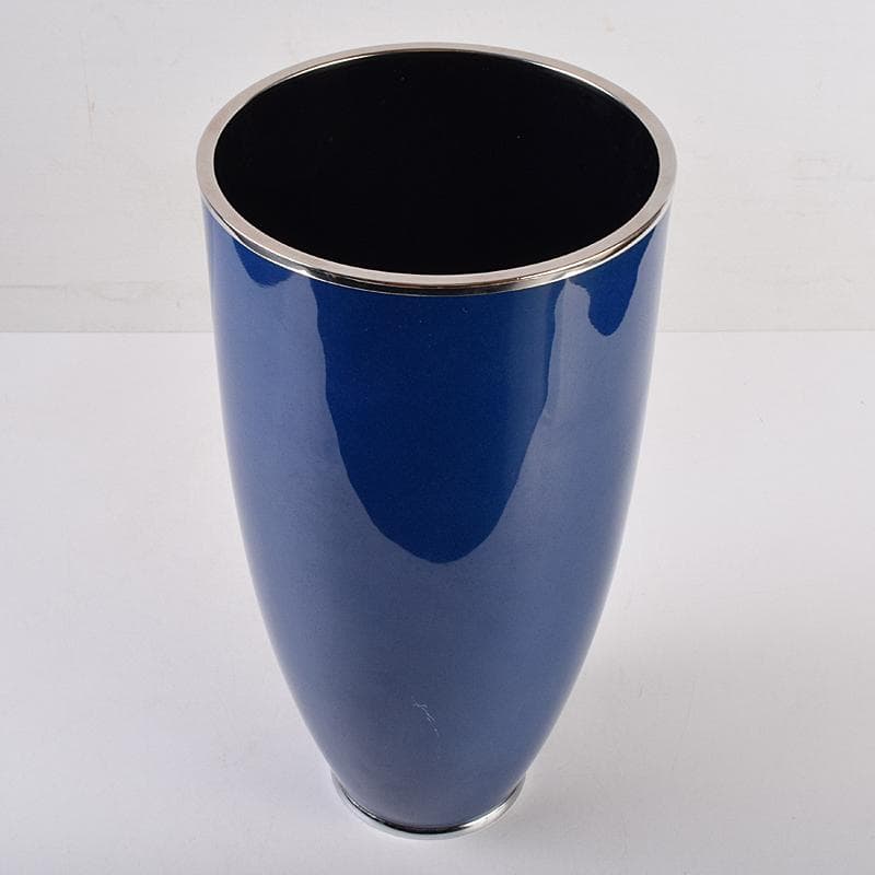 七宝焼 鶴文 花瓶 時代箱付 M R8883B