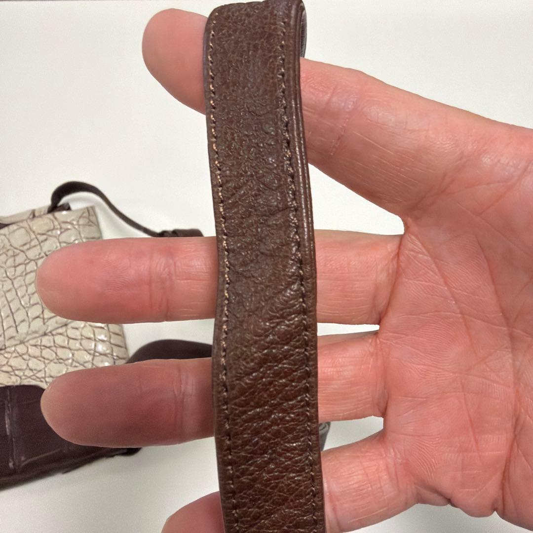 IBIZA　ブラウン　ワニ革　ショルダーバッグ　美品！