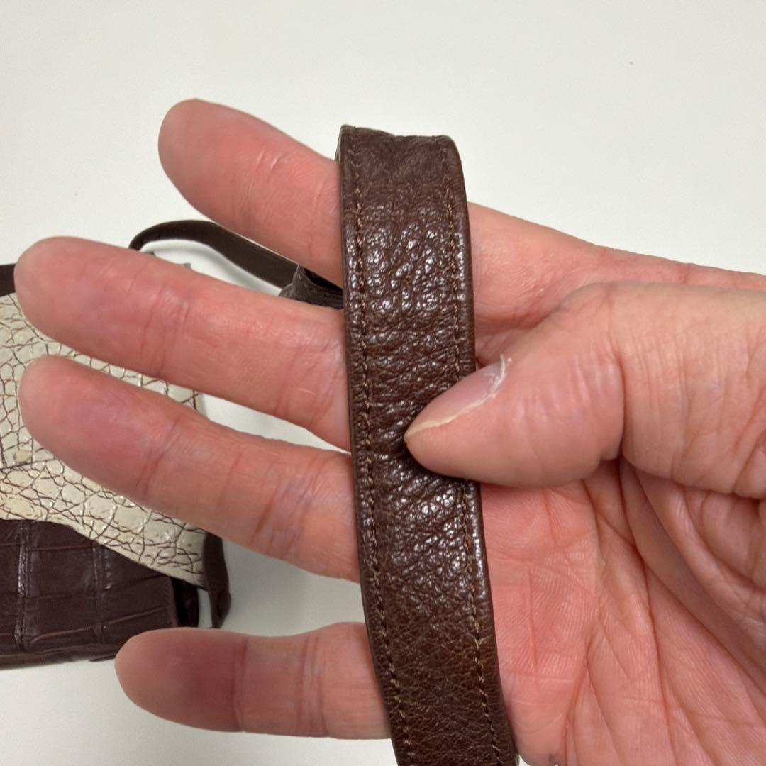 IBIZA　ブラウン　ワニ革　ショルダーバッグ　美品！