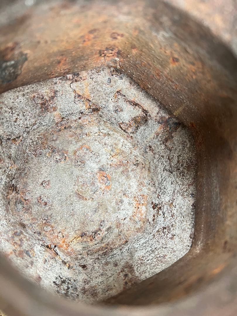 龍文堂安之助六角鉄瓶龍雲菊花模様稀少