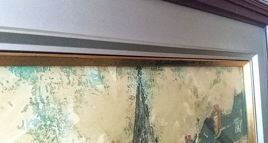 児玉幸雄  「オンフルールの港 」油彩風印刷 風景画 F6号 専用箱付