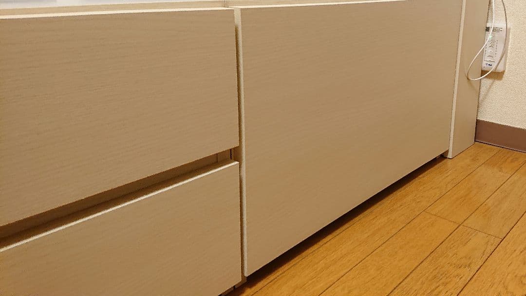 ニトリ ベッド フレーム アザン3 深型 ライト コンセント 収納付き ホワイト