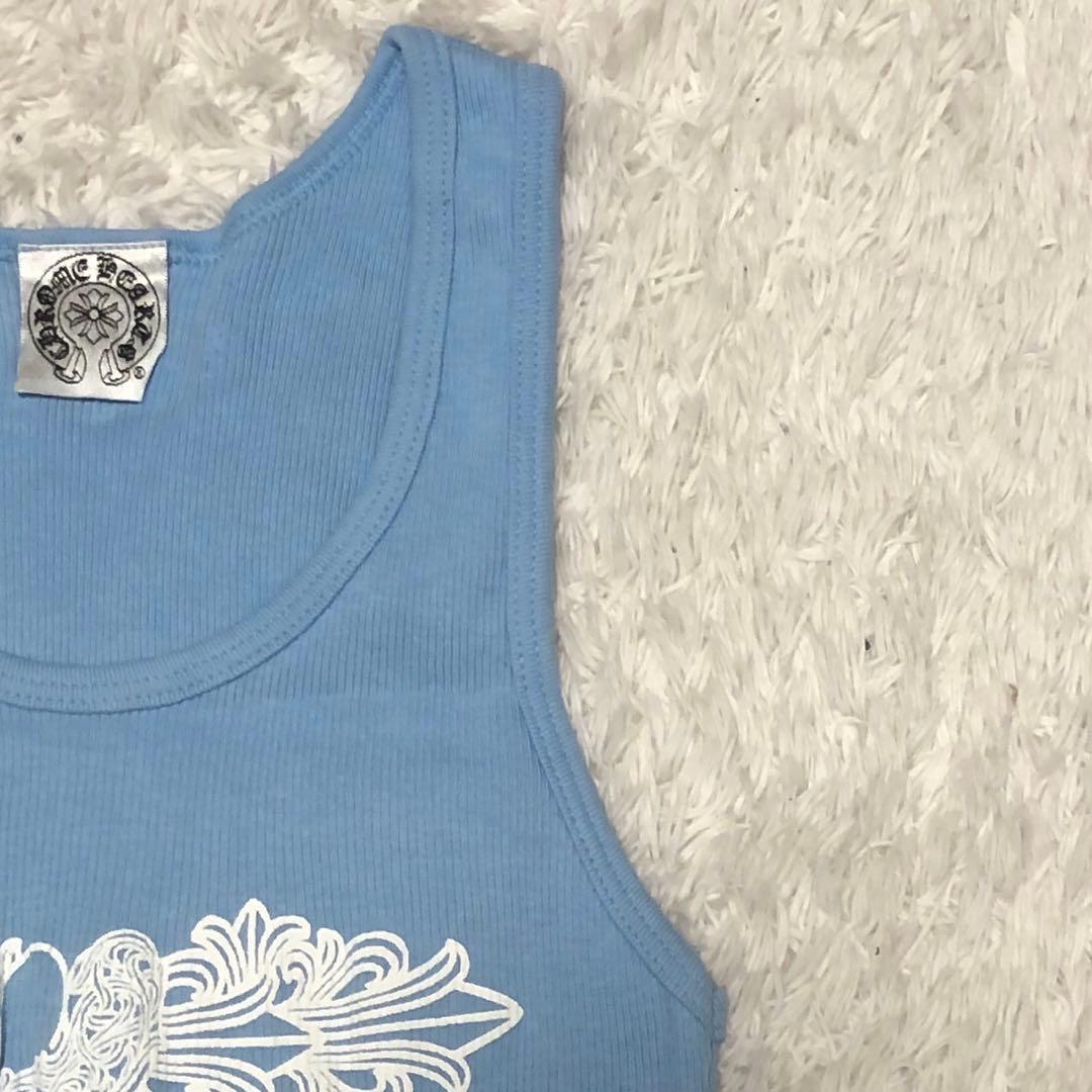 ［美品］クロムハーツ タンクトップ ネックロゴ ダガープリント ハート　M