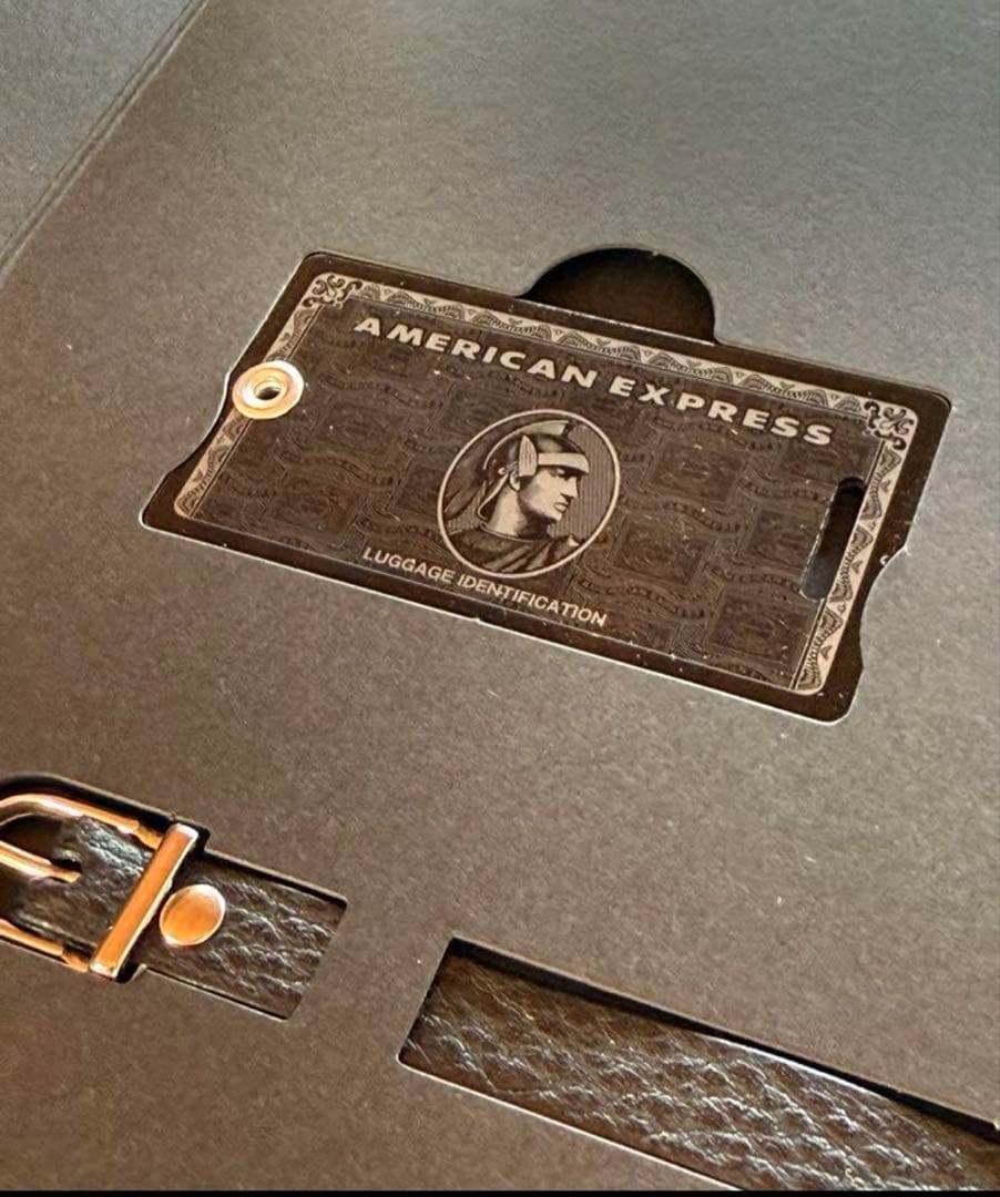 【非売品】アメリカンエキスプレス ブラックカードラゲージタグ1枚 ノベルティ