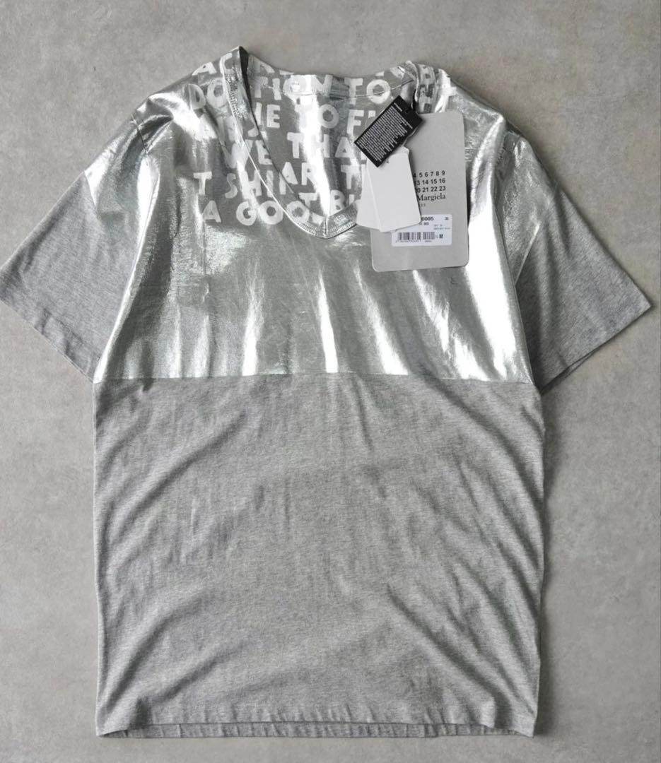 マルタンマルジェラ　エイズTシャツ　メタリックシルバー マルタンマルジェラ エイズTシャツ メタリックシルバー 新品未使用