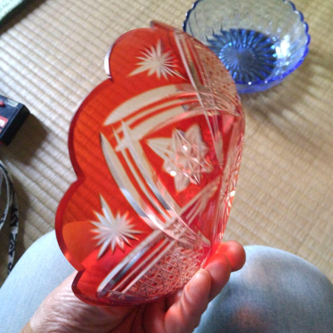 ガラス細工、さらに、器、カットガラス、切子グラス、菓子沙羅、食器