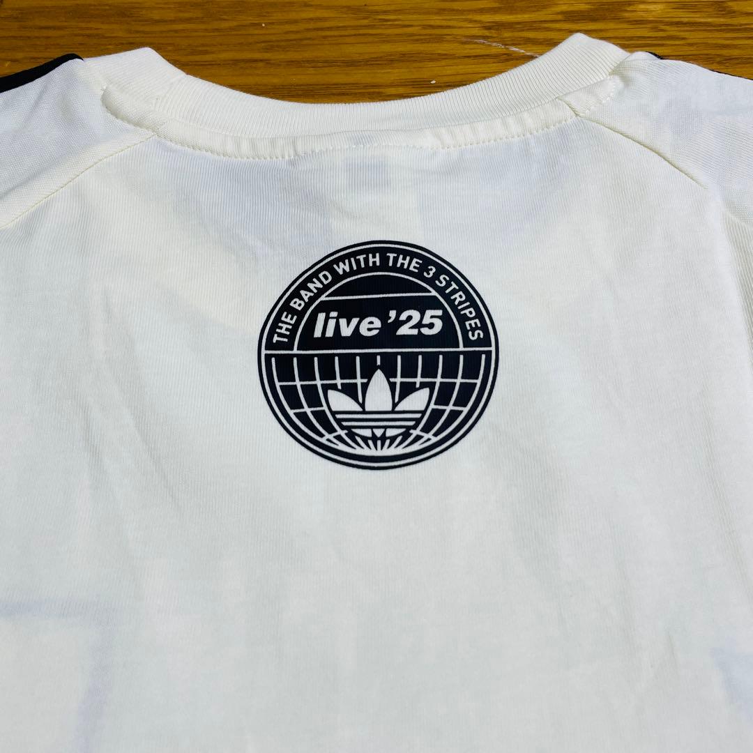 美品国内正規L adidas×oasis Tシャツオフホワイト×ブラック タグ付