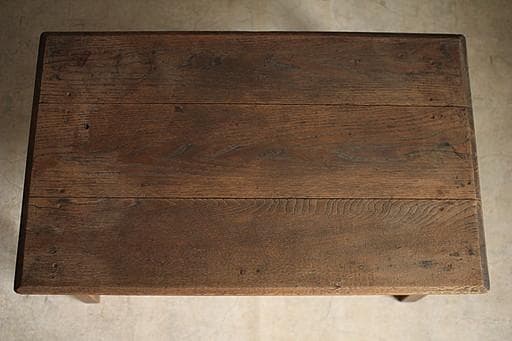 雰囲気の良い古い木製の机 引き出し2杯 ローテーブル 作業台 古家具