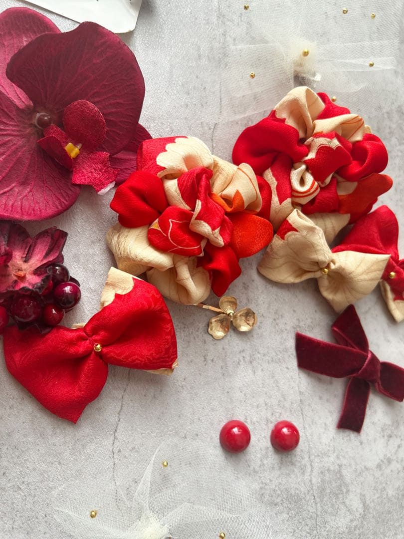 Ⓜ*︎様 七五三　七五三髪飾り　ヘッドドレス　着物髪飾り　リメイク髪飾り　055