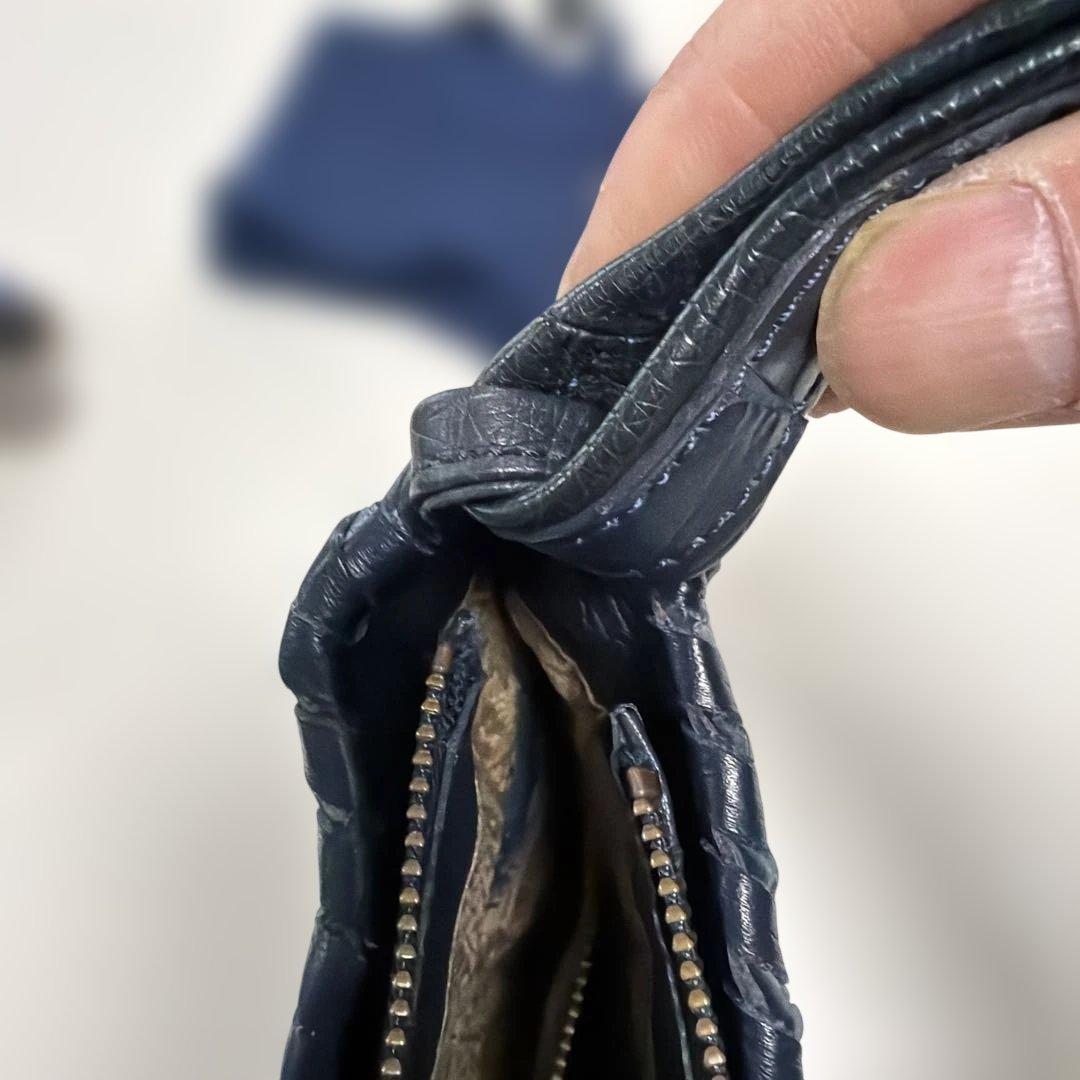 まさちゃん専用〜！IBIZA　濃紺　ワニ革　ショルダーバッグ　美品！