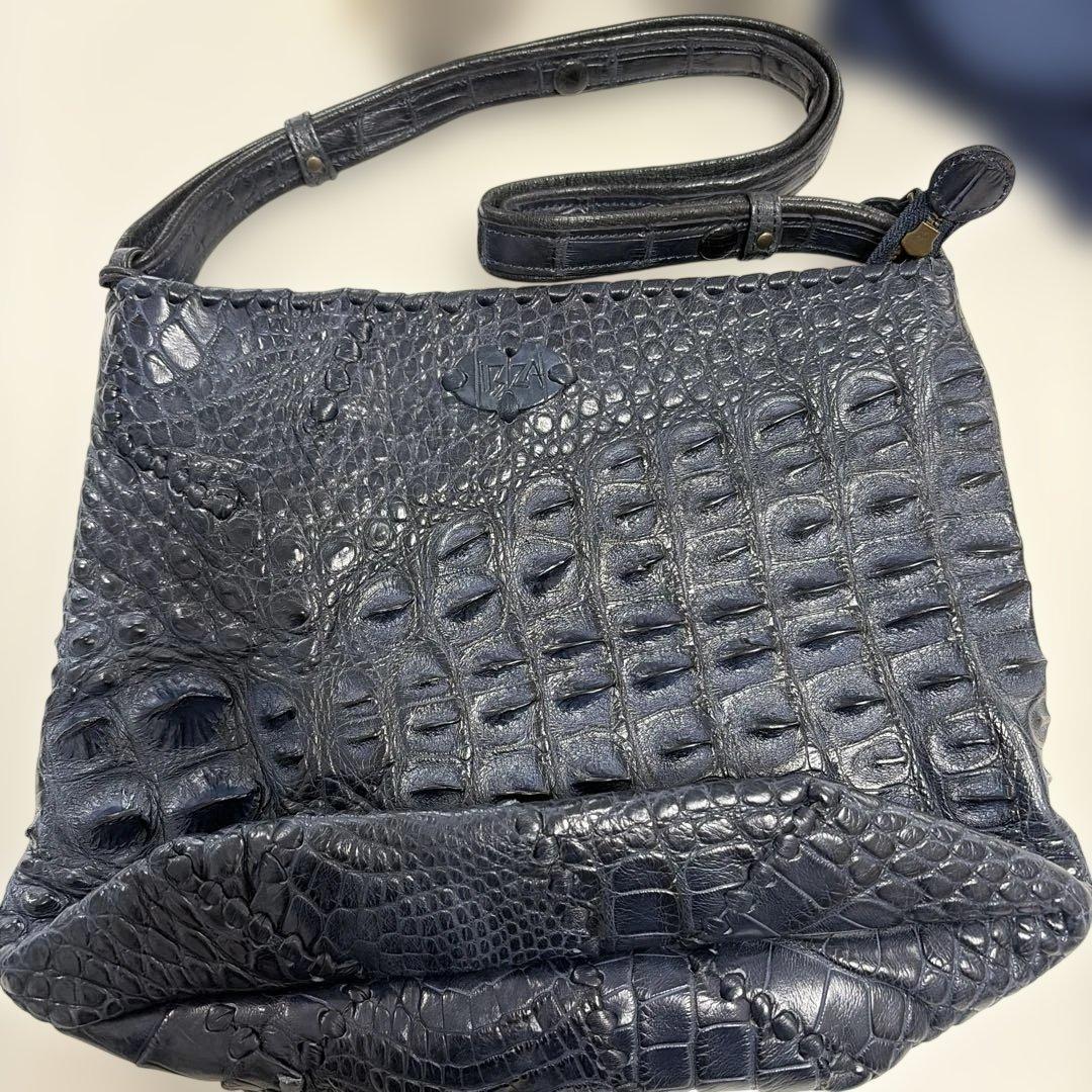 まさちゃん専用〜！IBIZA　濃紺　ワニ革　ショルダーバッグ　美品！