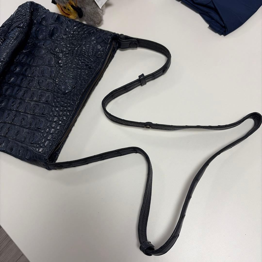 まさちゃん専用〜！IBIZA　濃紺　ワニ革　ショルダーバッグ　美品！