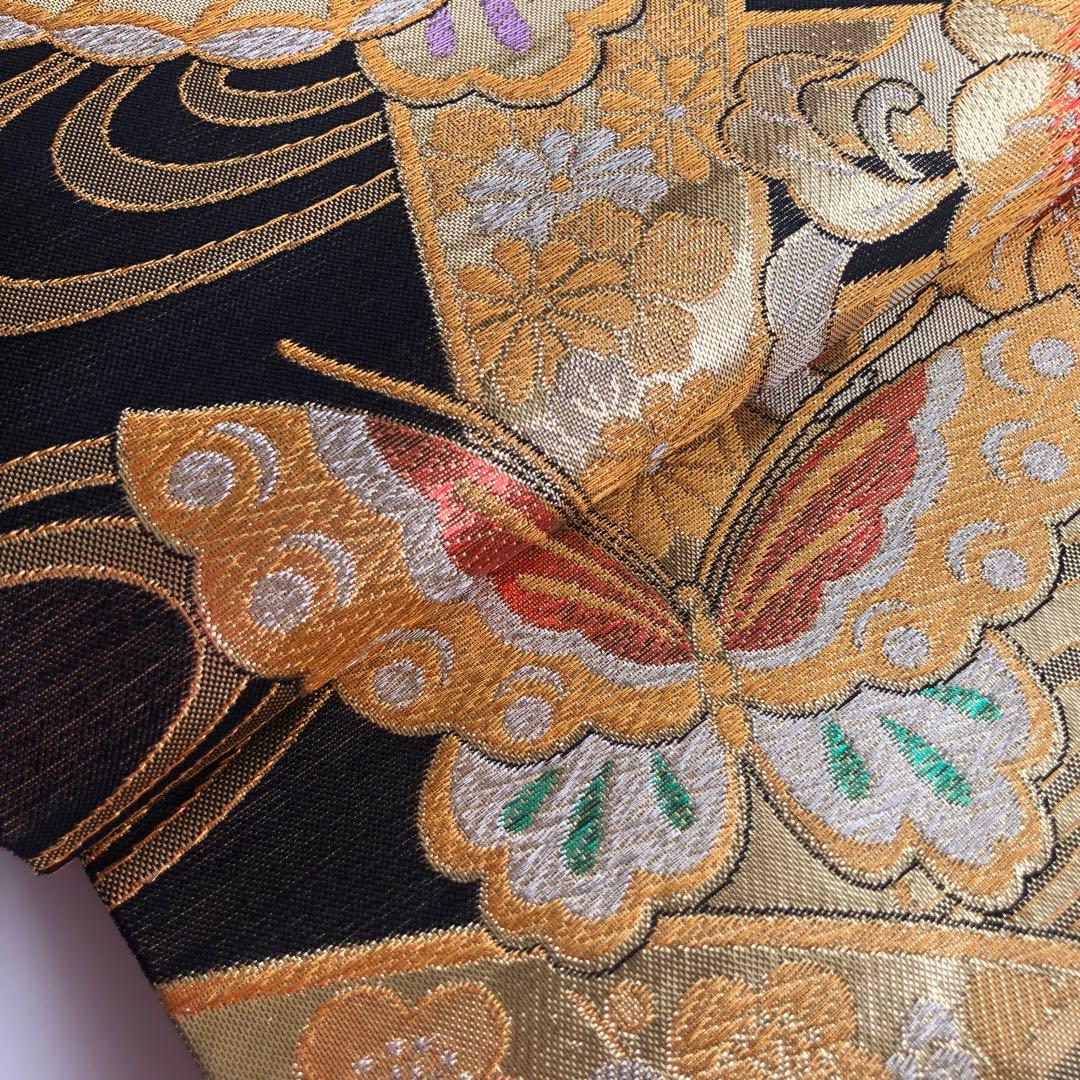 dot☆様 正絹 蝶に辻ヶ花模様織出し袋帯 振袖など