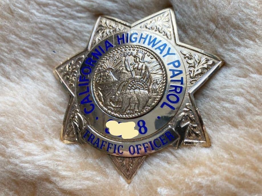 カリフォルニアハイウェイパトロール CHP実物ブレスト フラットバッジ