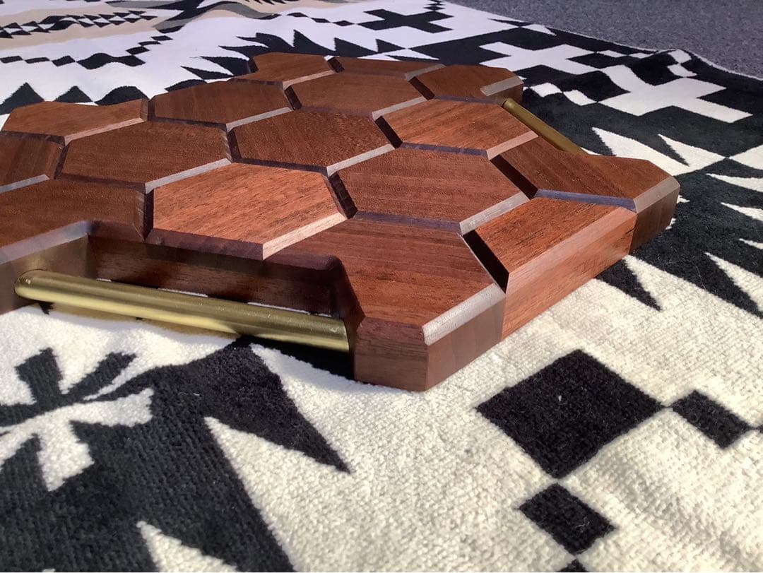 ヘキサゴンテーブル天板三脚テーブルヘキサゴン122ウォールナット