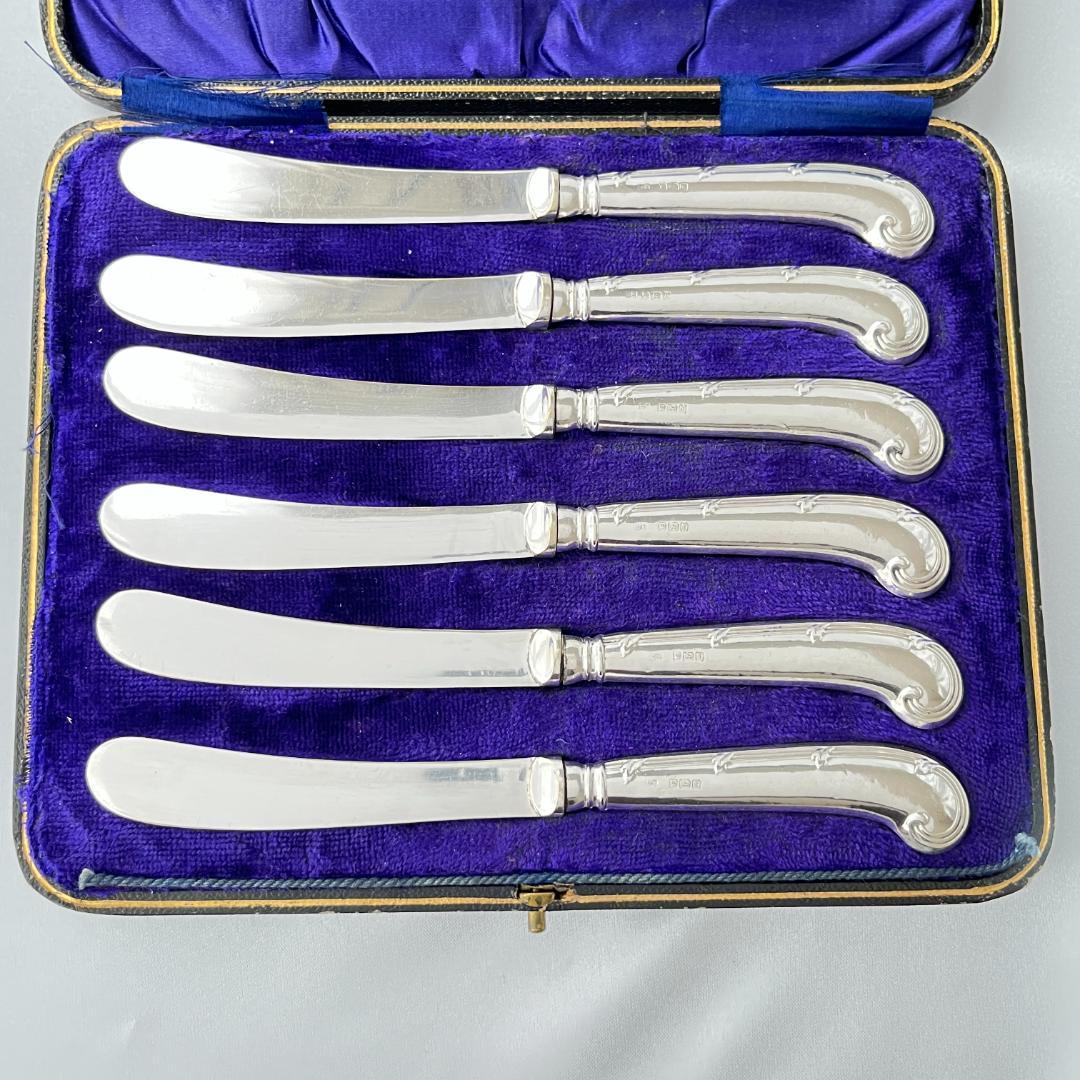 【Yates Brothers】 【純銀ハンドル】 ロココのティーナイフ