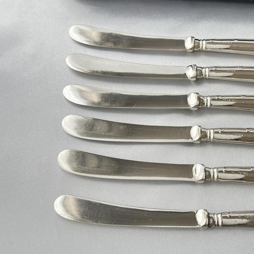 【Yates Brothers】 【純銀ハンドル】 ロココのティーナイフ