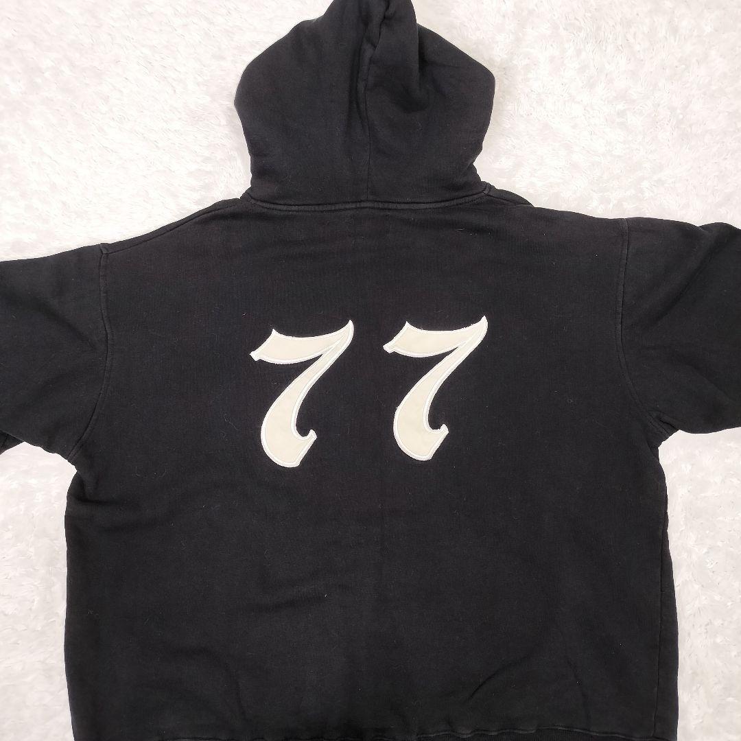 ジョーカー　パーカー プルオーバー 77 ブラック ロゴ刺繍 裏起毛 XXL