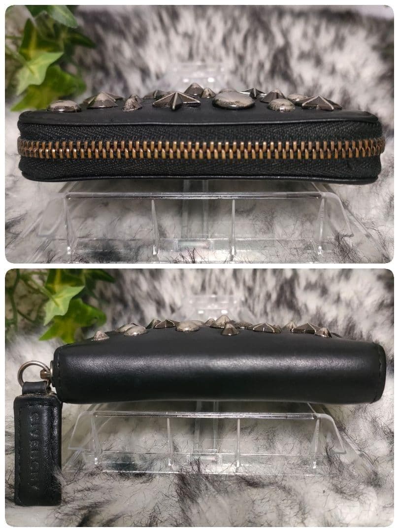 GIVENCHY ケース ブラック スタッズ ジバンシー 小銭入れ 黒革