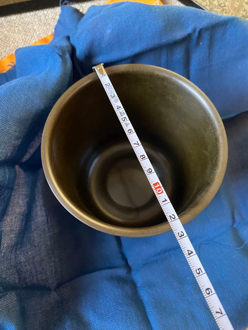 砂張銅　棒先　建水　鋳師　金森紹栄氏作　共箱入