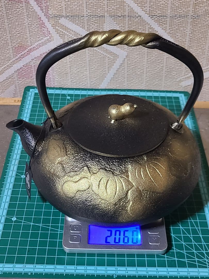 南部鉄瓶　ひさご　金黒　特別オーダー廃盤品　1.2L　新品未使用