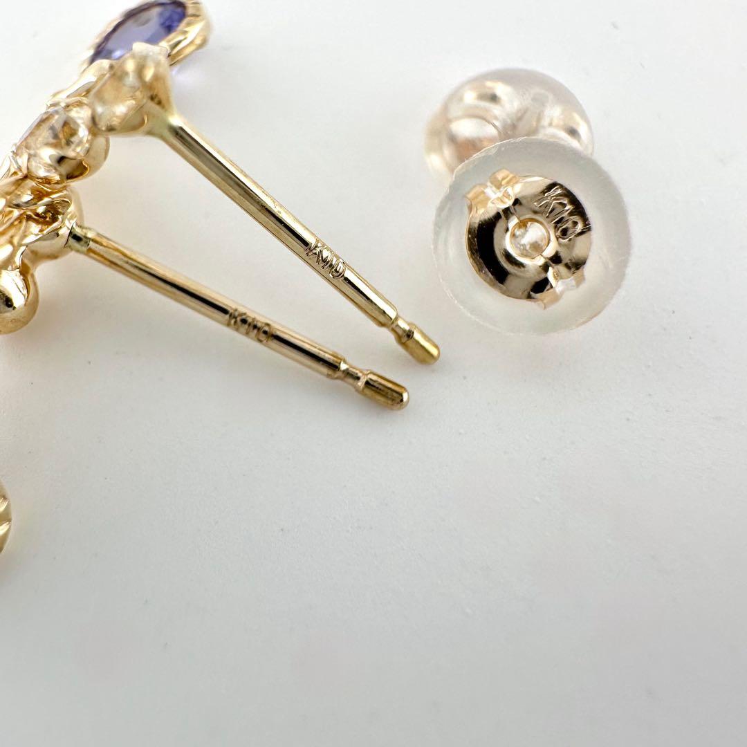 K10YG タンザナイト ホワイトトパーズ 天然石 イエローゴールド｜K10YG