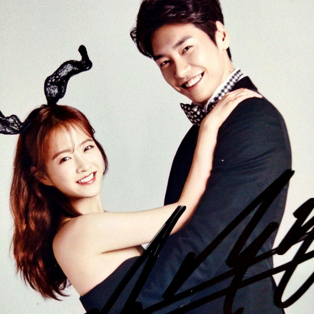 くまもとのモン…キム・ヨングァンとパク・ボヨン直筆サイン入2Lサイズ写真…