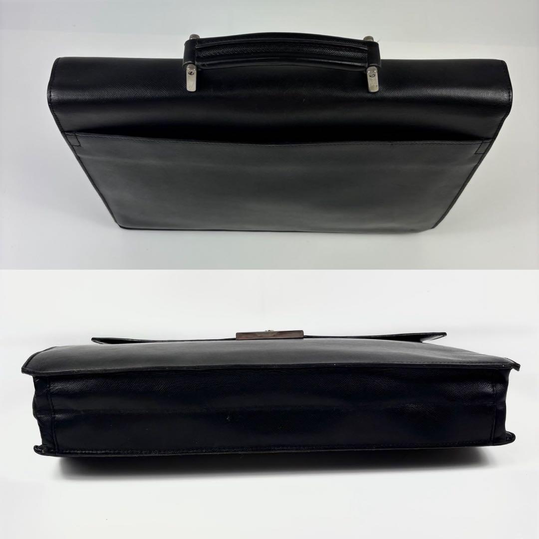 プラダ サフィアーノレザー ブリーフケース ブラック 大容量