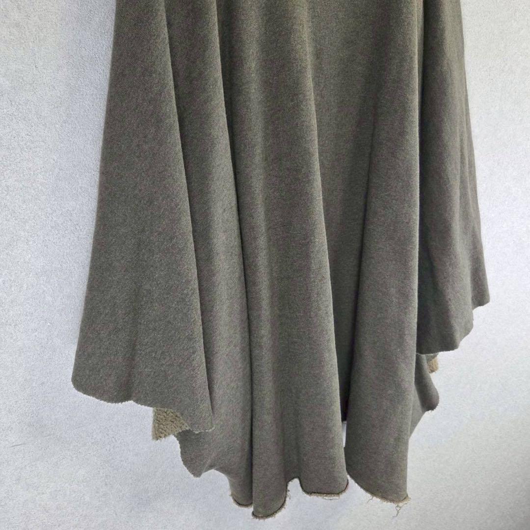 新品 L.G.B. NWT ラクーンファー ポンチョ ケープ フード パーカー