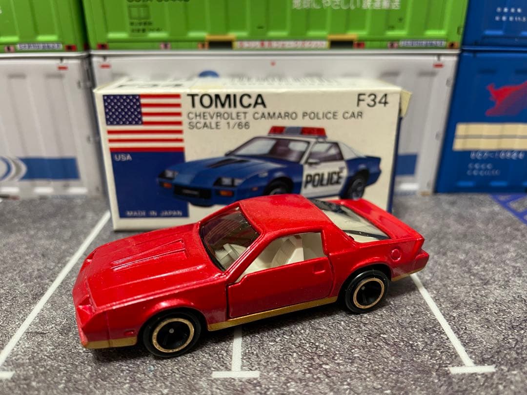 トミカ日本製F34-3-2 BOB特注 シボレーカマロ 赤メタ金タンポ - メルカリ
