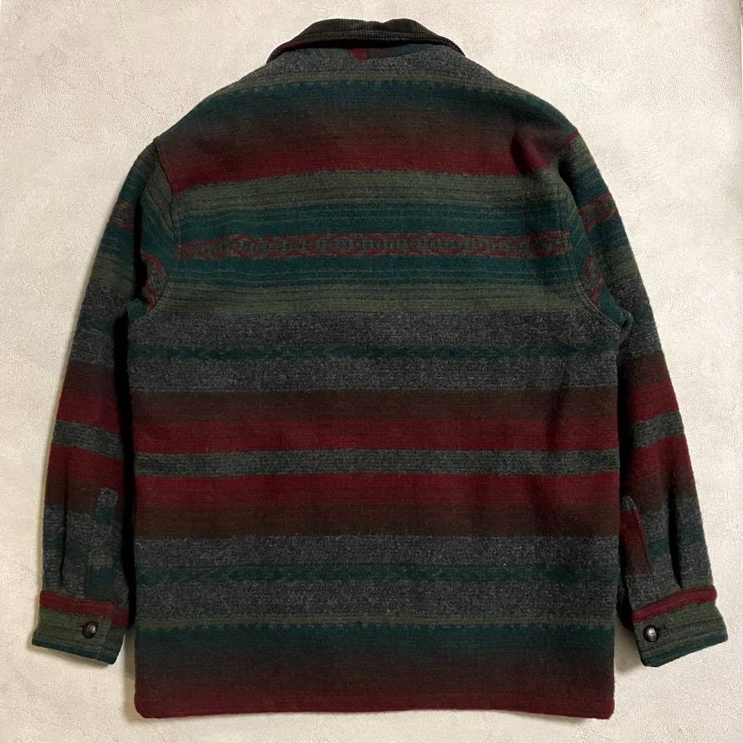 90's Woolrich ウールリッチ ネイティブボーダー ウールジャケット